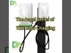 Pearl White Home / Коммерческая колонна Электромобильная зарядная куча 7KW 22KW 32A