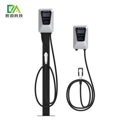 Хорошая цена. IP55 Наружное зарядное устройство переменного тока EV мощностью 7 кВт, 32A, широкая температура -25C, 55C, многофункциональная защитная зарядная свая Онлайн