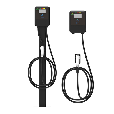 Хорошая цена. 220V/7KW/32A Черный настенный / пост-типовый зарядный стол для электромобилей Зарядный стол для электромобилей онлайн