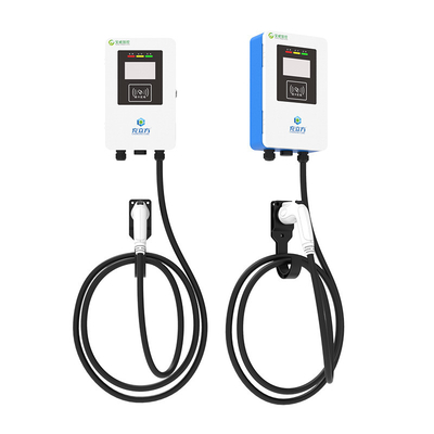 7KW / 32A Синий и белый настенный / колонный зарядный столб для электромобилей