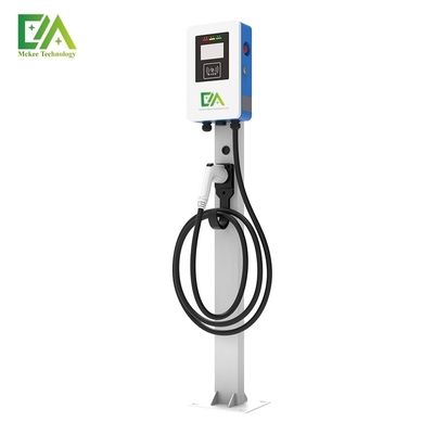 Коммерческая бытовая голубовато-белая 7KW/11KW/22KW одноствольная зарядная установка для переменного тока/зарядная установка для электромобилей