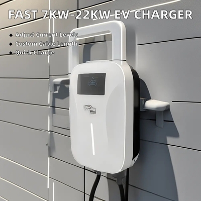 Зарядное устройство для автомобилей 7 кВт 11 кВт 22 кВт GBT Тип 1 Тип 2 AC 220V 380V Настенный настенный блок для электромобилей Домашнее быстрое зарядное устройство