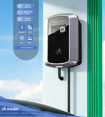 Хорошая цена. Поддержка стенки и колонны 85V 265V IP54 5,64 дюймовый ЖК-дисплей для зарядки жилых электромобилей 7kW 32A J8 AC EV зарядная станция Euro Type2 Онлайн
