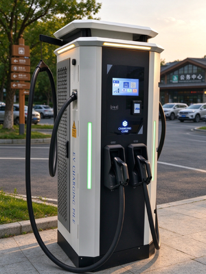 Хорошая цена. Зарядное устройство постоянного тока 120 кВт CCS1 CCS2 CHAdeMO GB/T 200-1000 В OCPP 1,6J Станция быстрой зарядки с 10-дюймовым экраном Онлайн