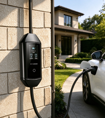 Хорошая цена. AC EV Charger Type 1 Portable 32A 7.6kW 240V IP54 UL94 V0 Housing with 3.67 Inch LCD Онлайн