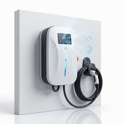 Хорошая цена. 11kW настенное зарядное устройство переменного тока для электромобилей с одним пистолетом, сенсорным экраном 4,3 дюйма, управлением через приложение Bluetooth, IP65, OCPP1.6J Онлайн